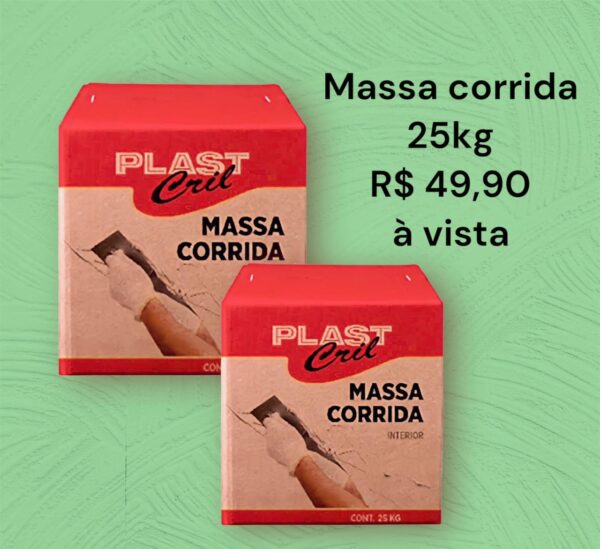 MASSA CORRIDA 25kg (pagamento à vista)