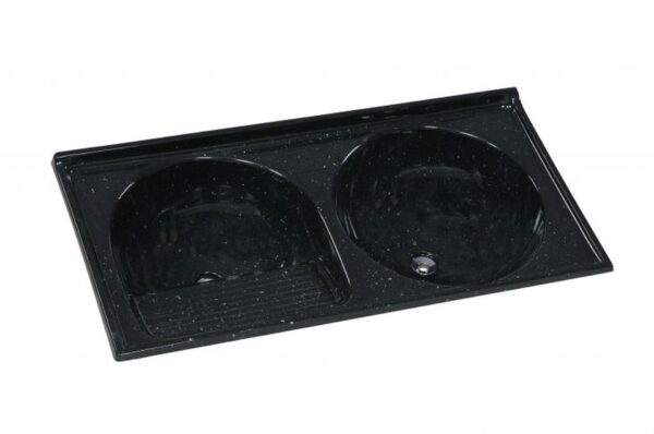 TANQUE RORATO SIMPLES SINTÉTICO GRANITADO 2 BOJOS 110X55CM - Image 3